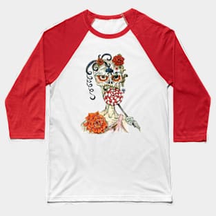 Zombie Sugar Skull Baseball T-Shirt